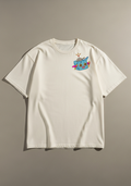 Boxcat Cosmic Cat Graphic T-Shirt – Heavyweight Cream Oversized Tee
