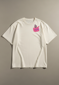 Boxcat Disco Cat Graphic T-Shirt – Heavyweight Cream Oversized Tee