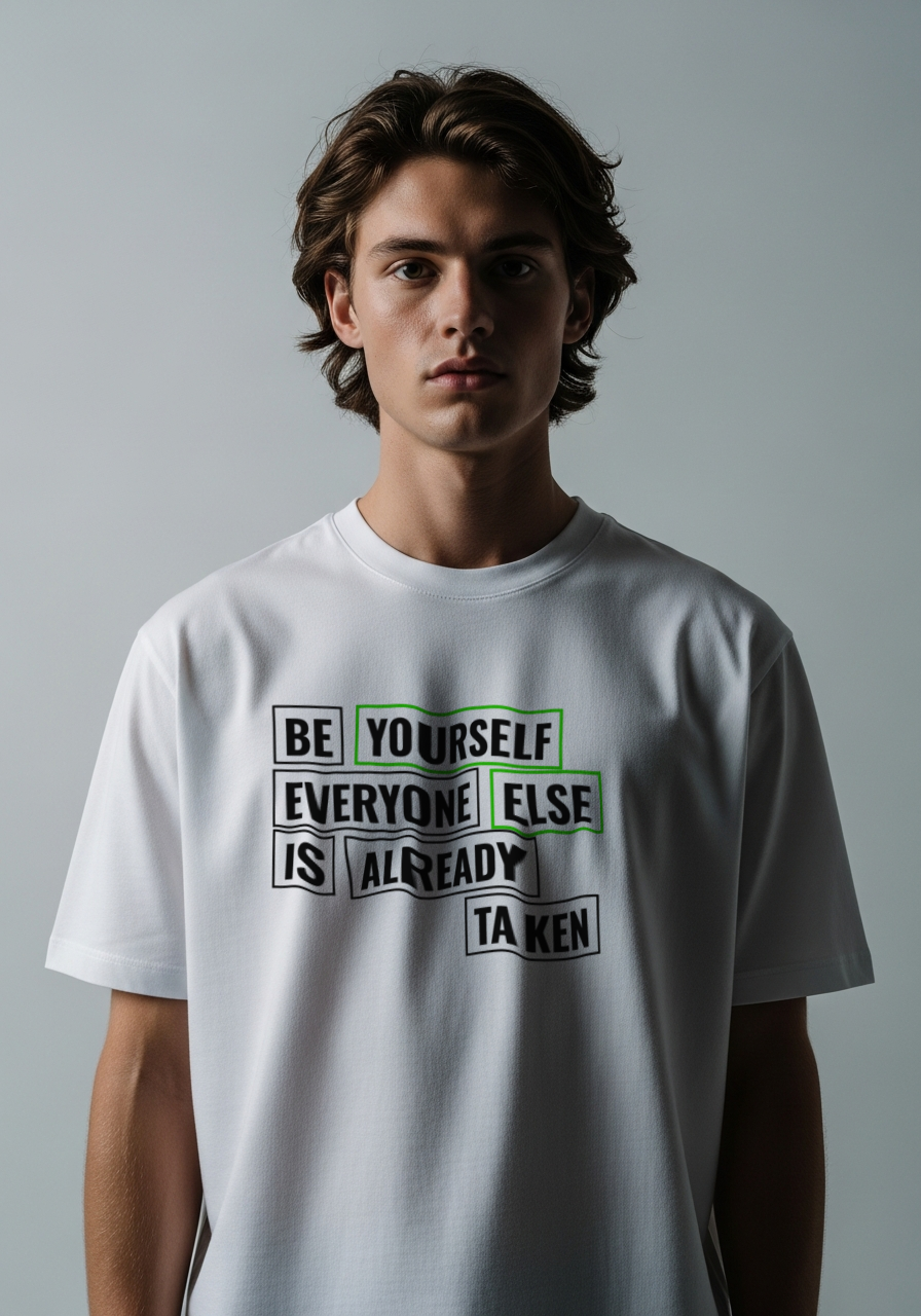 vf-typography-grunge-tee on model