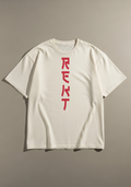 REKT Frost Anime Character Graphic T-Shirt – Cream Cotton Streetwear Tee