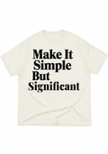 Bold Typography Graphic T-Shirt – Heavyweight Cream Cotton Streetwear Tee