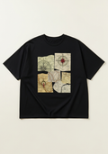 Torn Maps Bootleg Graphic T-Shirt – Vintage Cream Cotton Tee