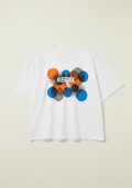 Op-Art Remix Optical Graphic T-Shirt – Cream Cotton Streetwear Tee