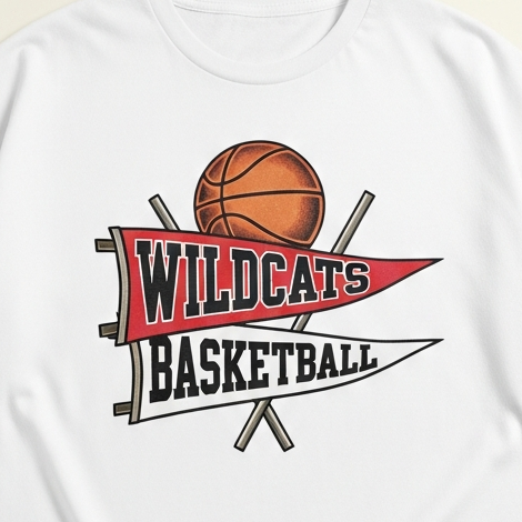 Hoops Classic Basketball Graphic T-Shirt – Retro Cream Cotton Tee
